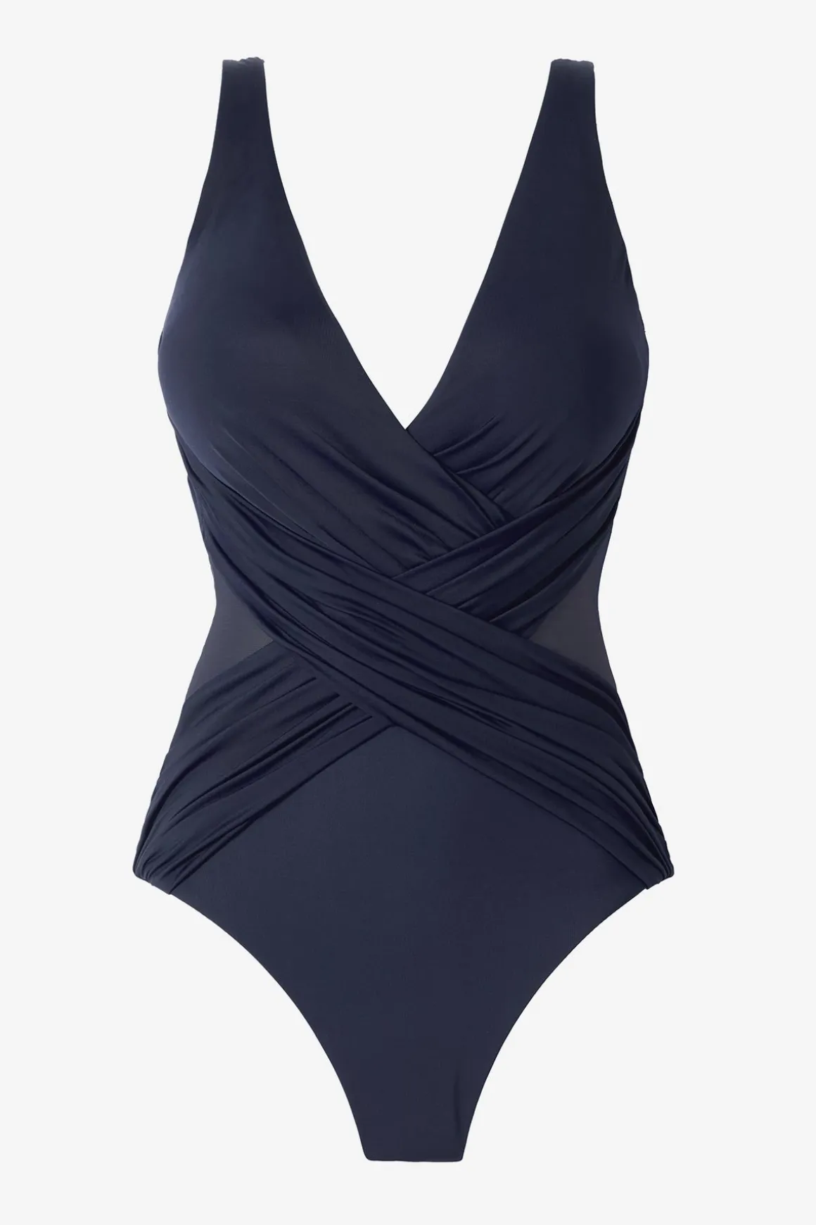 Plus Size Crossover One Piece Swimsuit