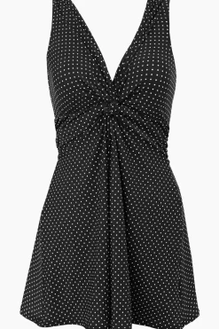 Plus Size Pin Point Marais One Piece Swim Dress