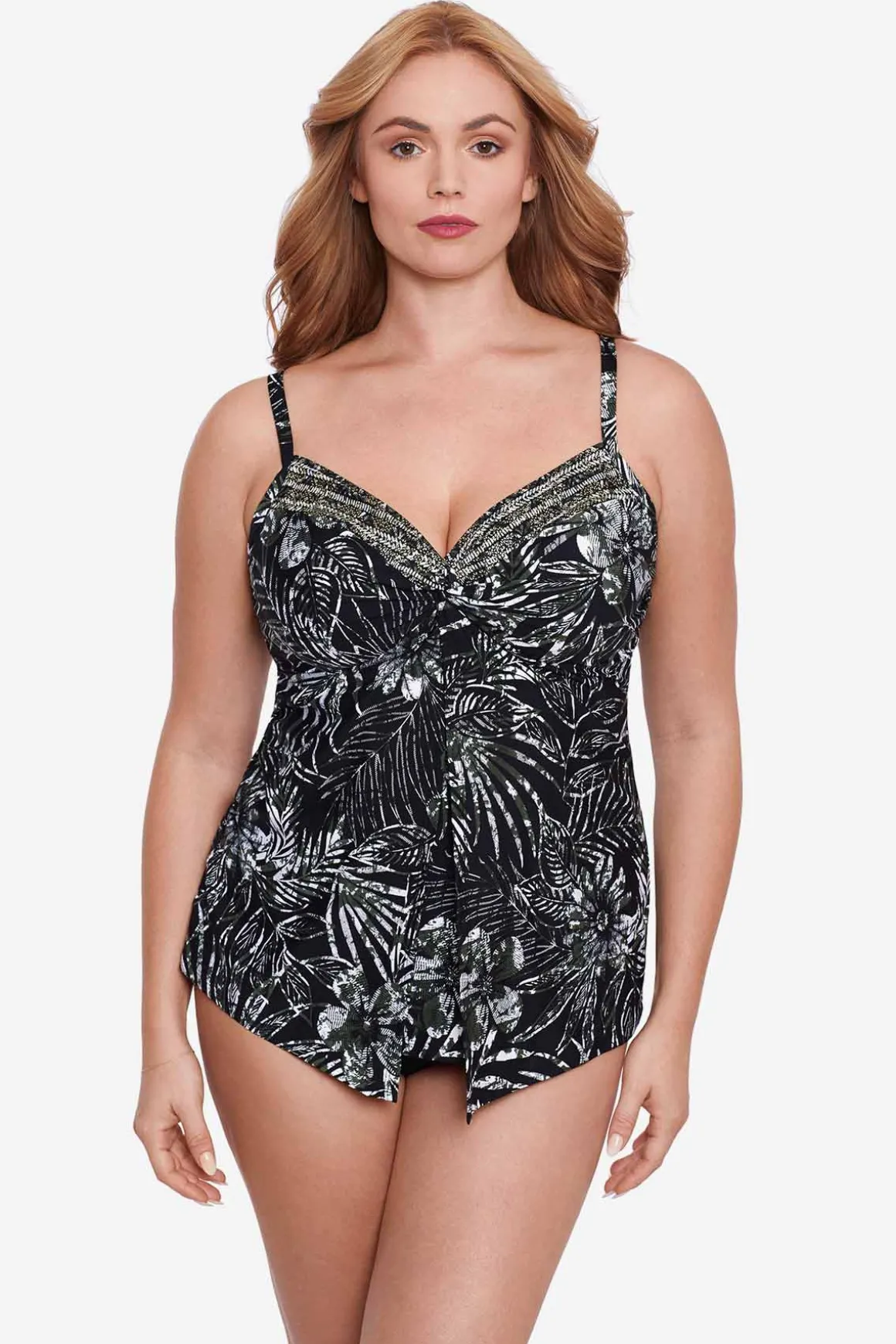 Plus Size Zahara Love Knot Tankini Top