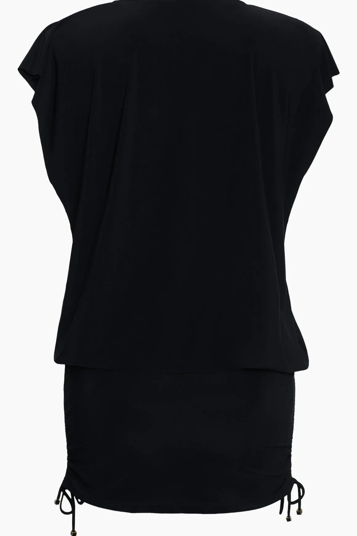 Shirred Beach Dress Swim Cover Up